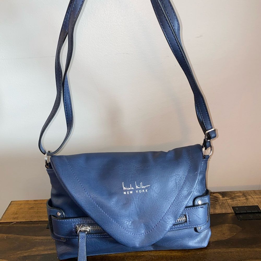 Nicole Miller New York Navy Crossbody Purse NWT